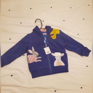 Baby Boden Full Zip Hoodie for Infant, size 9-12 months